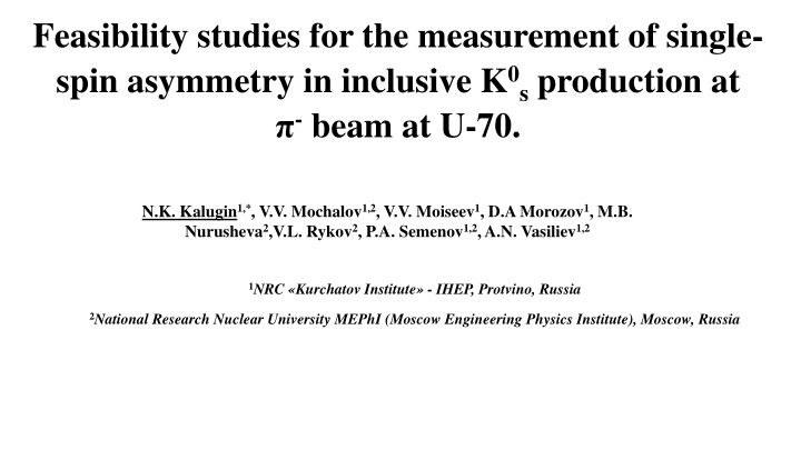 feasibility studies for the measurement of single