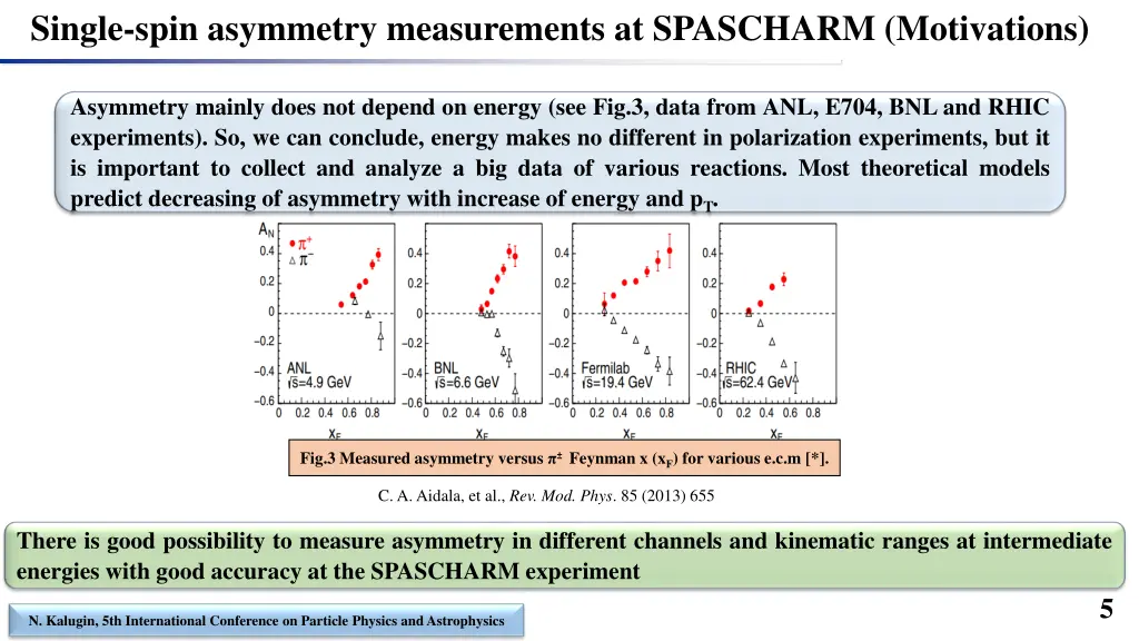 single spin asymmetry measurements at spascharm 1