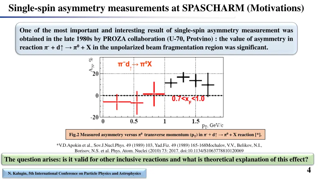 single spin asymmetry measurements at spascharm