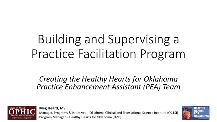 building and supervising a practice facilitation