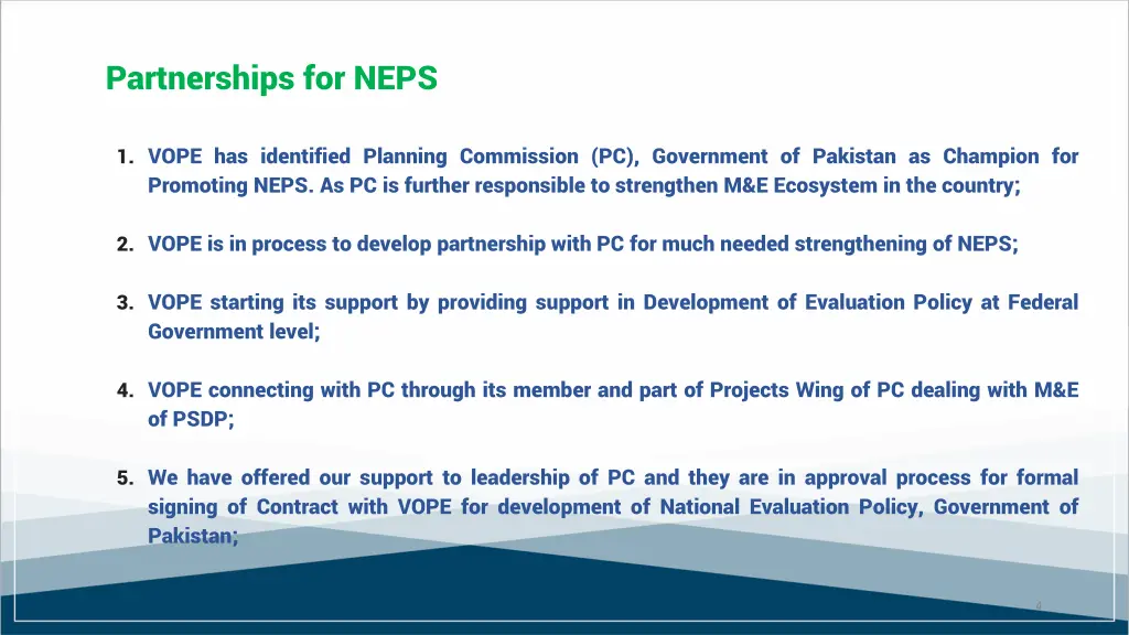 partnerships for neps