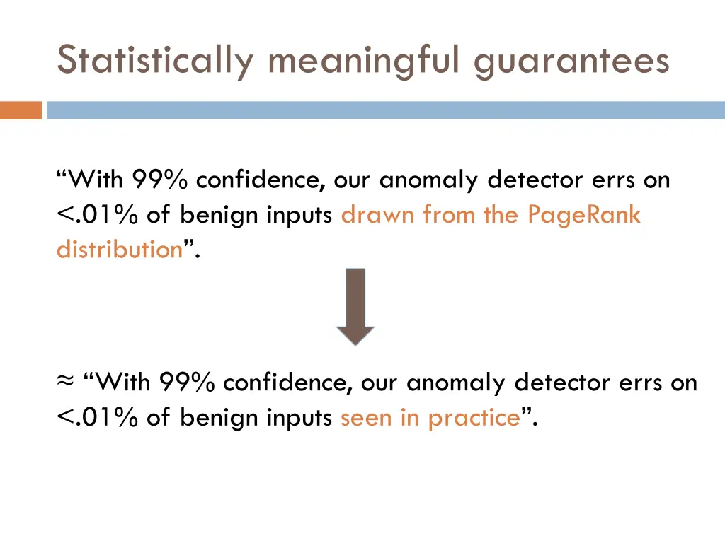 statistically meaningful guarantees