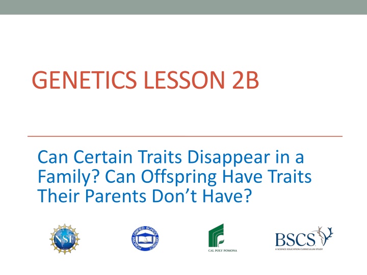 genetics lesson 2b