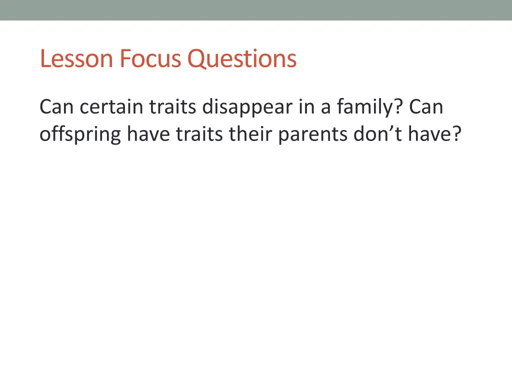 lesson focus questions