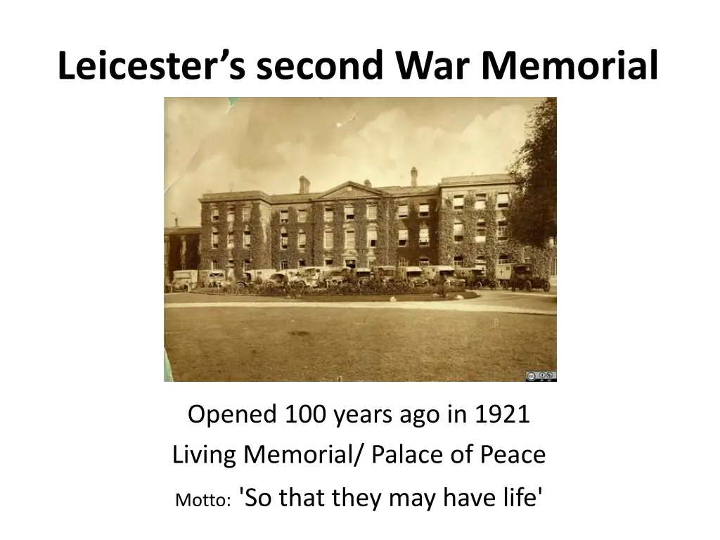 leicester s second war memorial