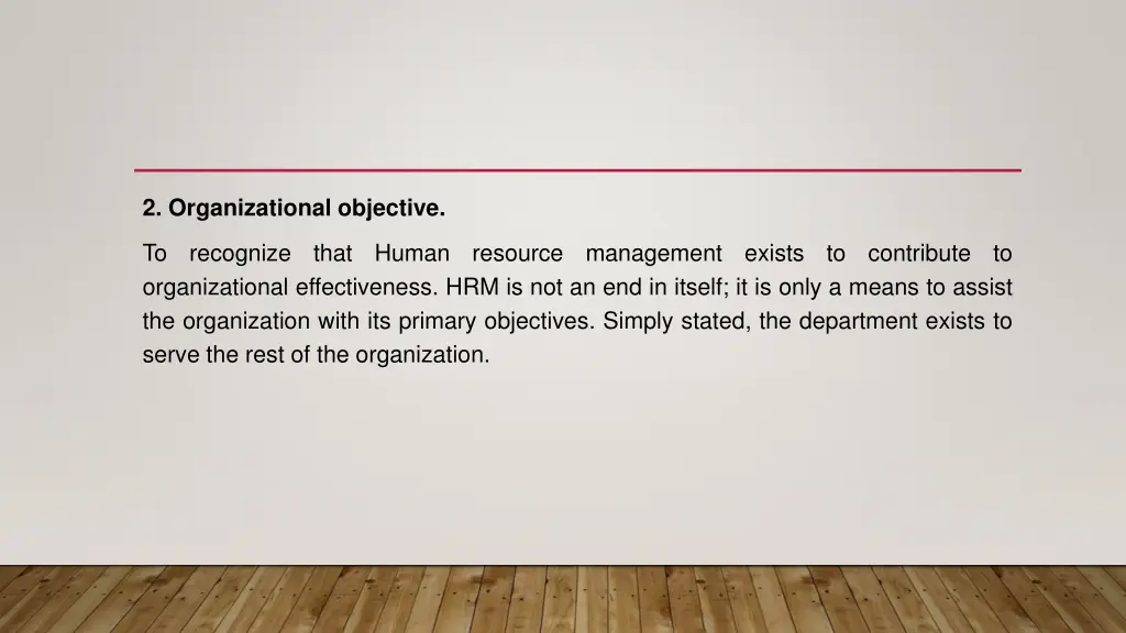 2 organizational objective