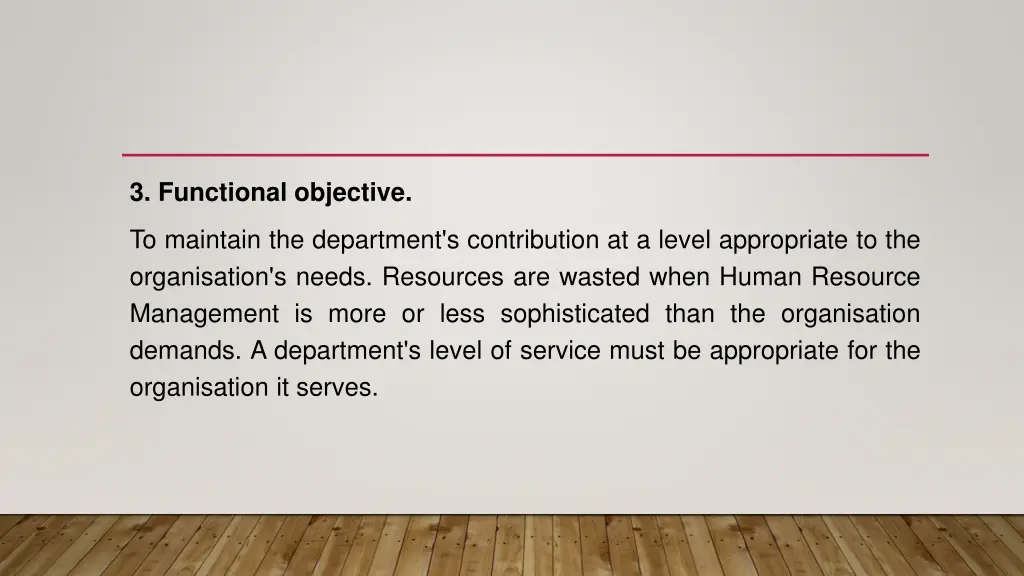 3 functional objective