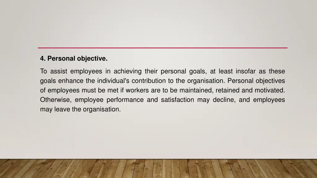 4 personal objective