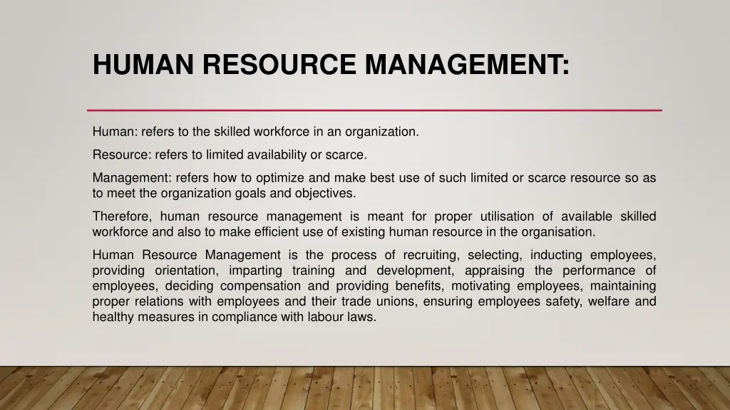 human resource management 1
