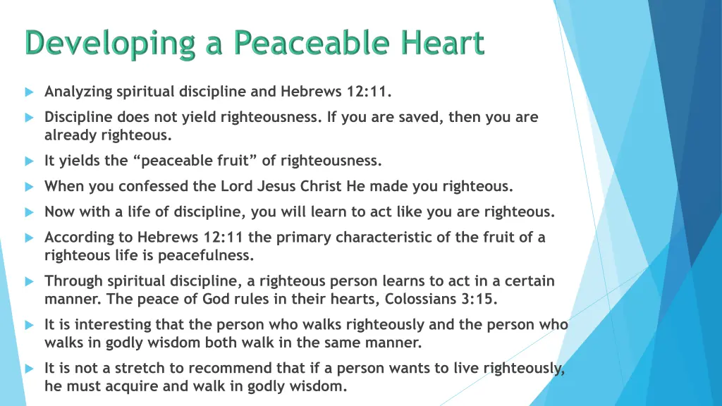 analyzing spiritual discipline and hebrews 12 11