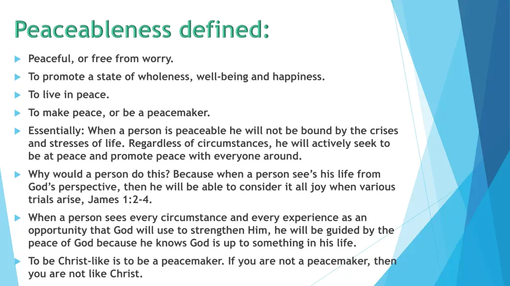 peaceful or free from worry