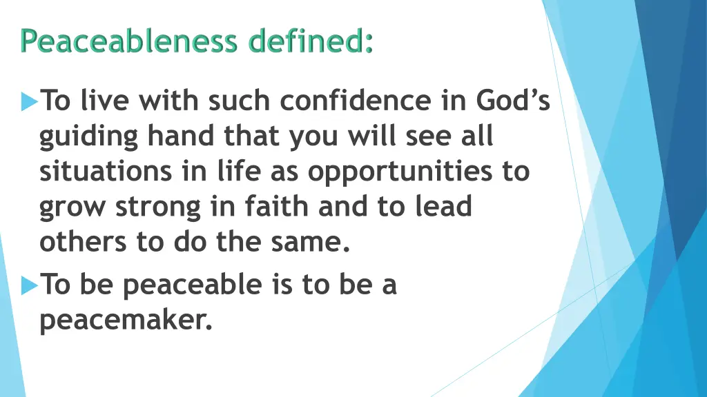 to live with such confidence in god s guiding