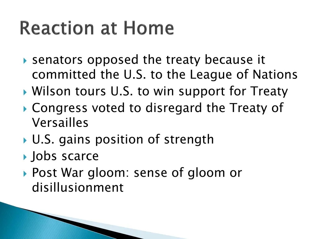 senators opposed the treaty because it committed