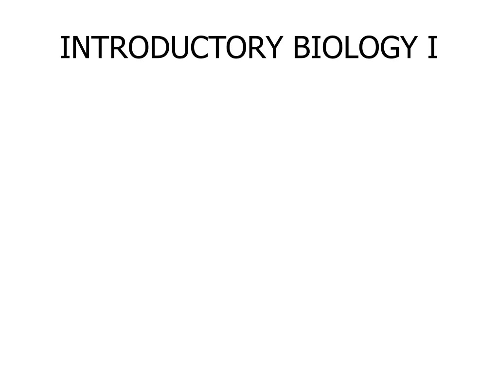 introductory biology i