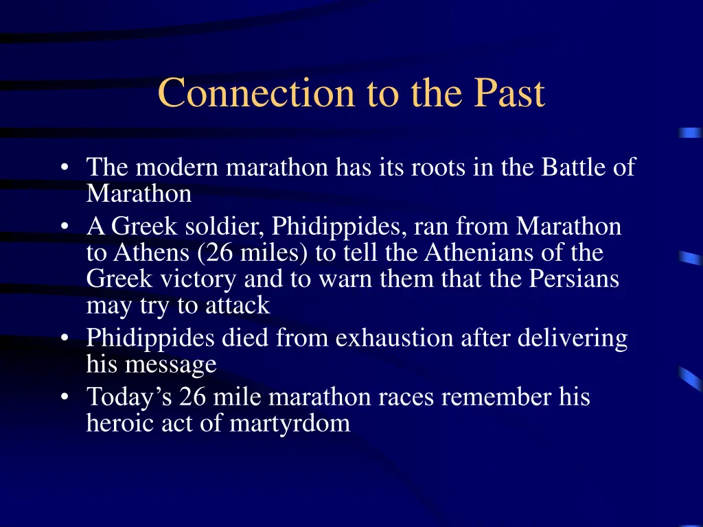 connection to the past