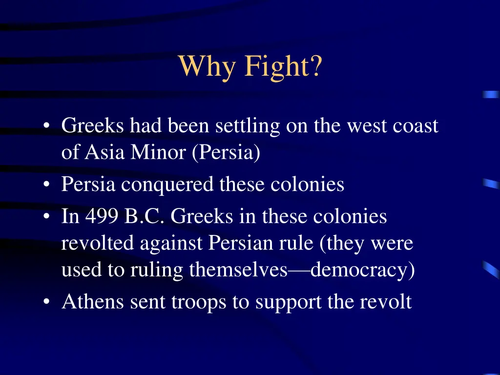 why fight