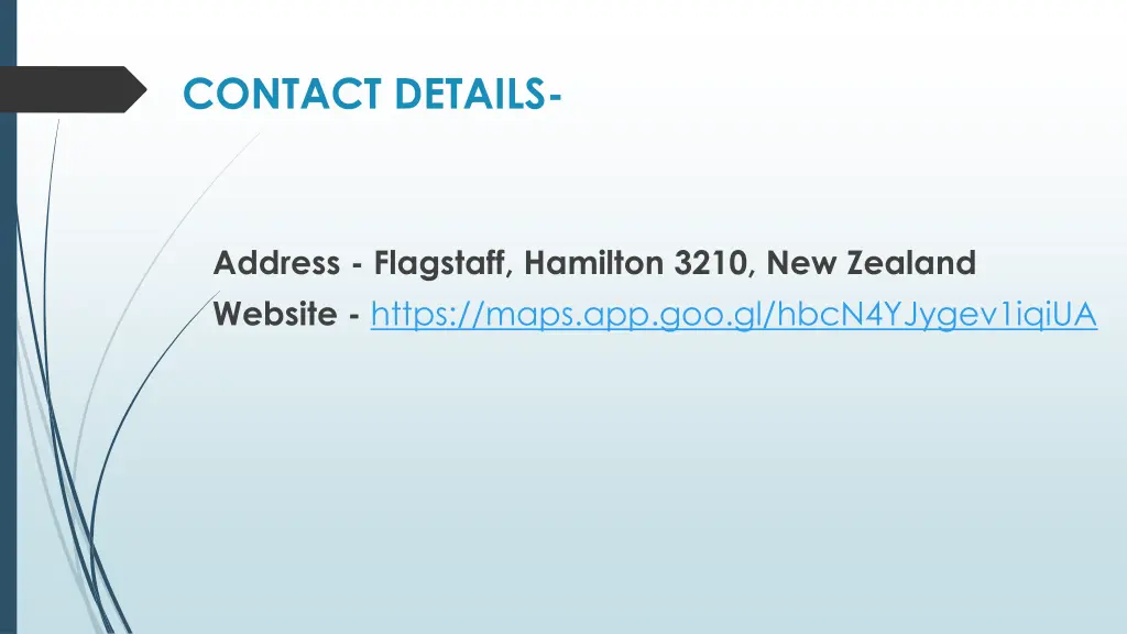 contact details