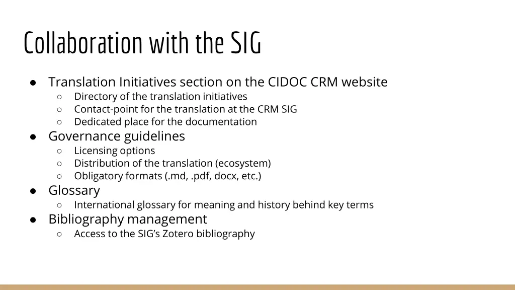 collaboration with the sig