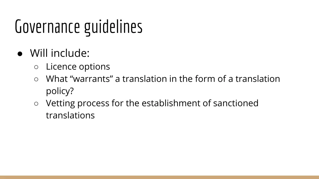 governance guidelines