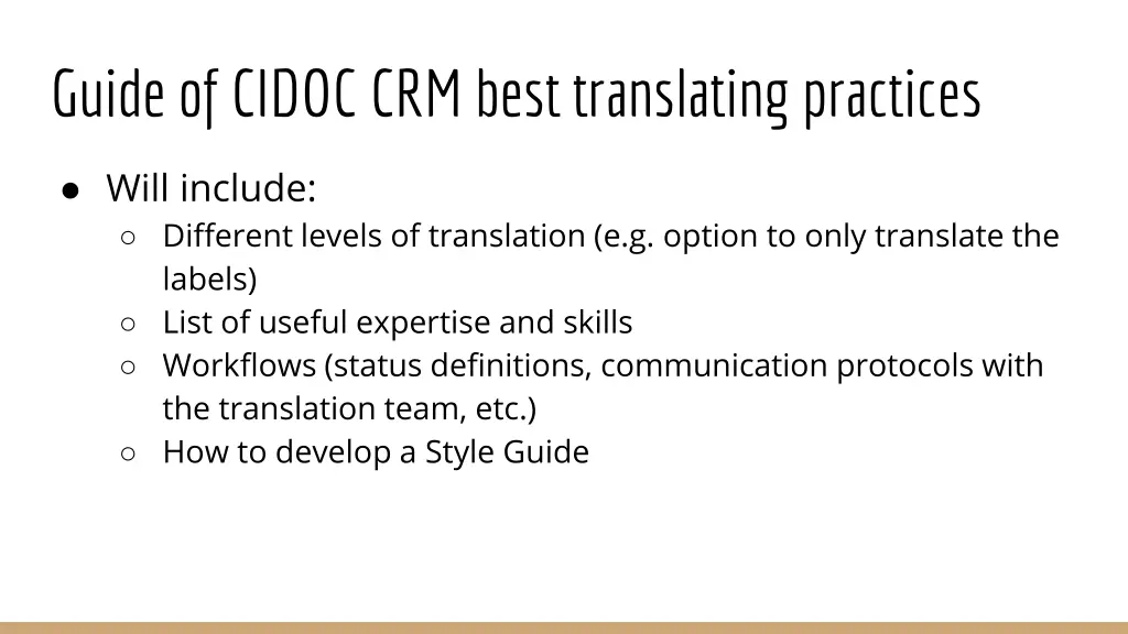 guide of cidoc crm best translating practices
