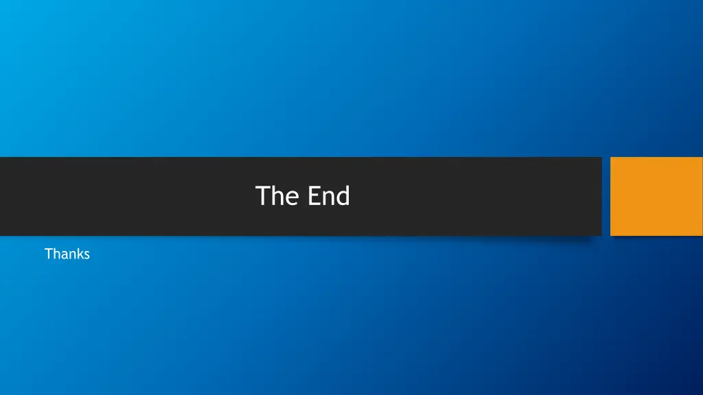 the end