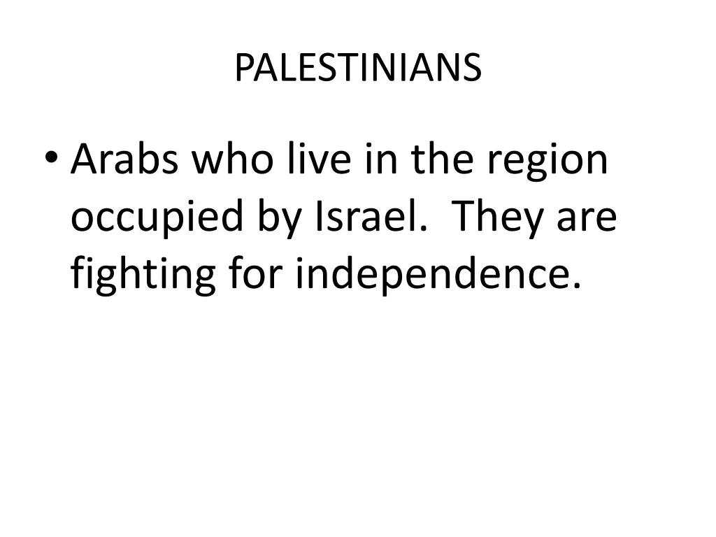 palestinians