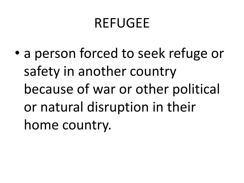 refugee