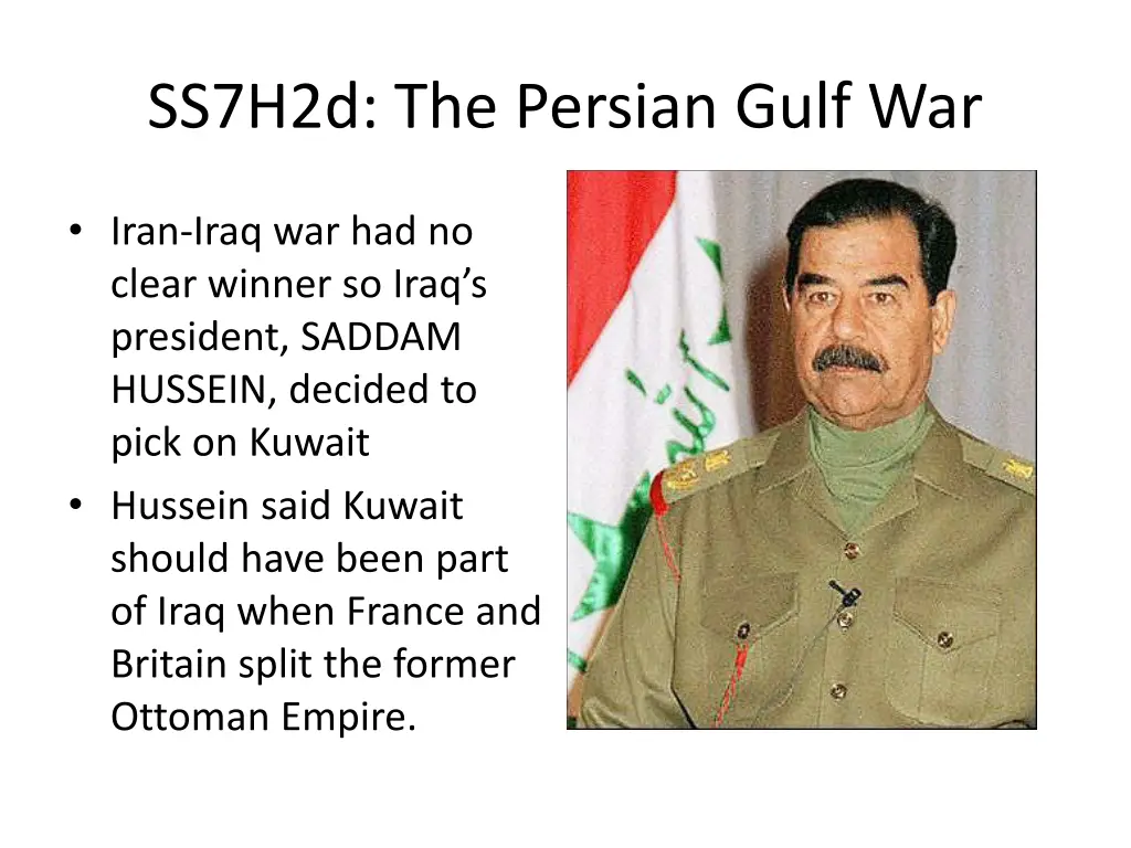 ss7h2d the persian gulf war