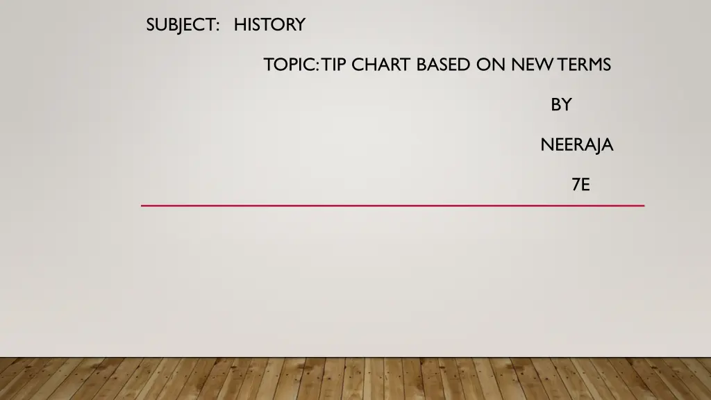 subject history