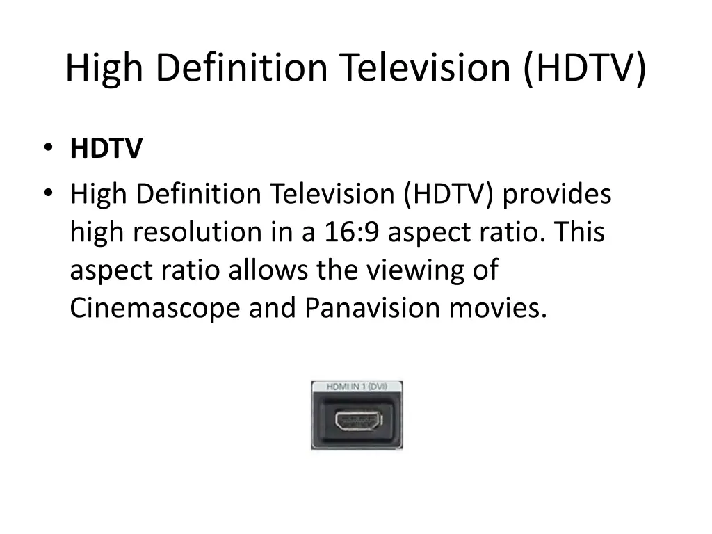 high definition television hdtv