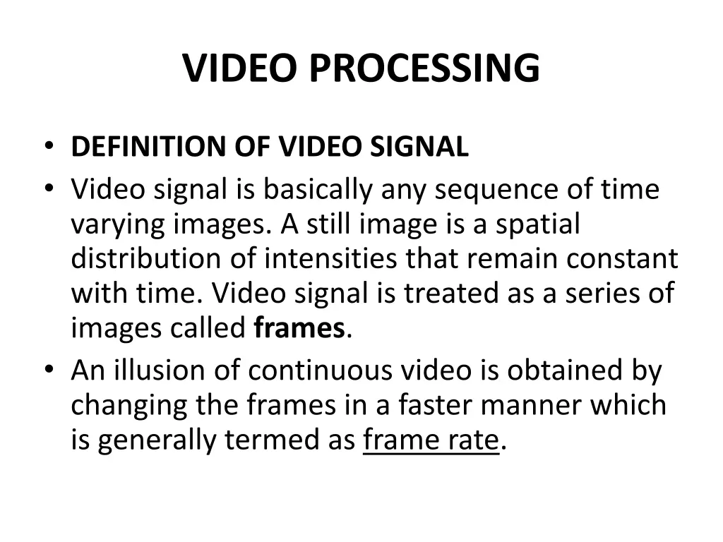 video processing