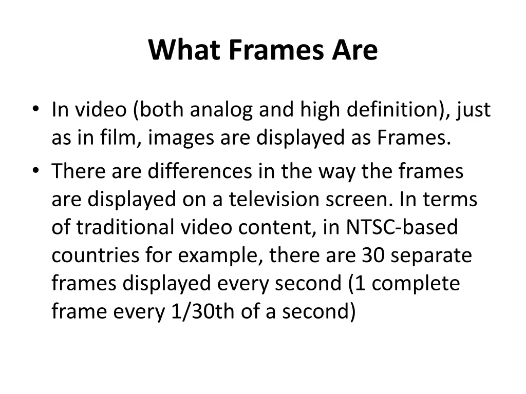 what frames are