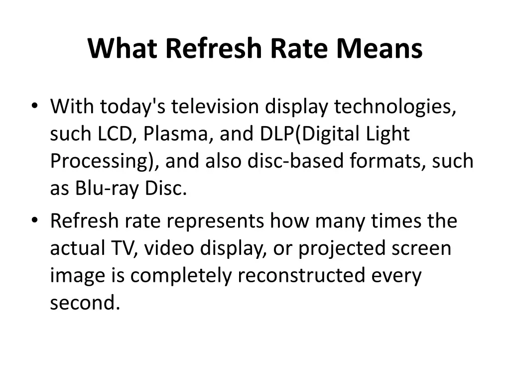 what refresh rate means