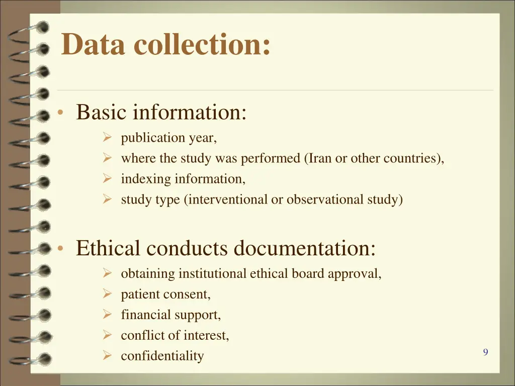 data collection