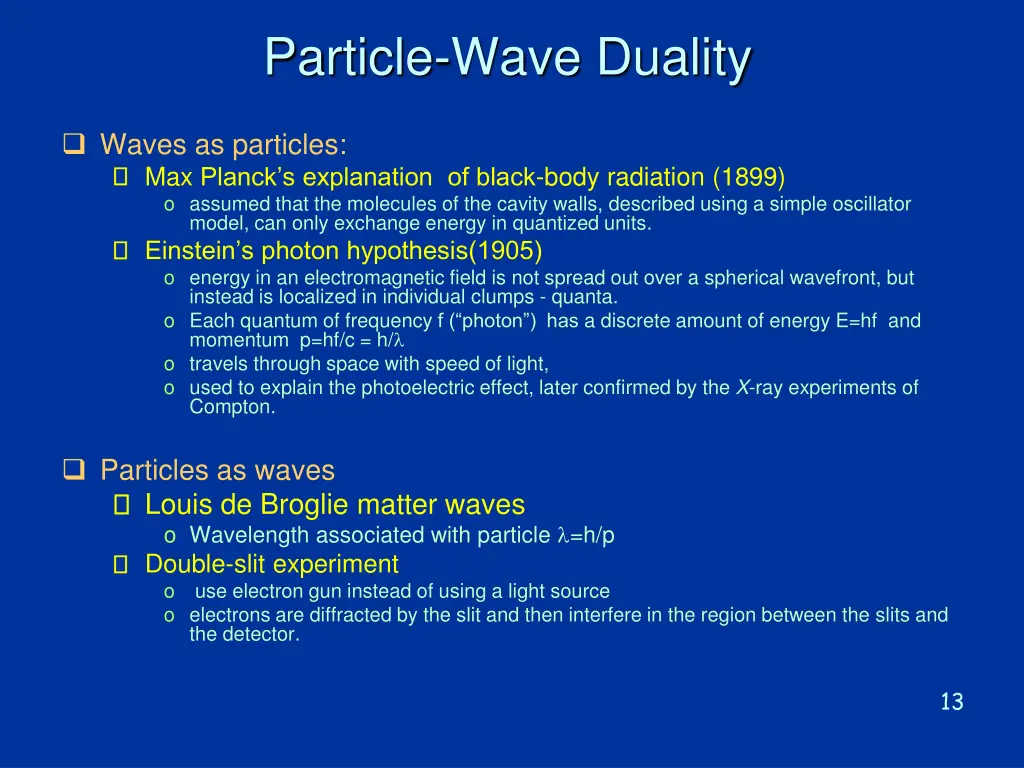 particle wave duality 1