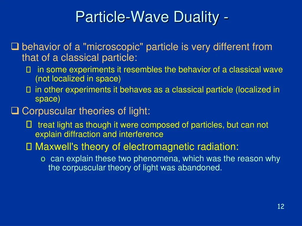 particle wave duality