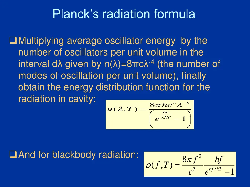 planck s radiation formula