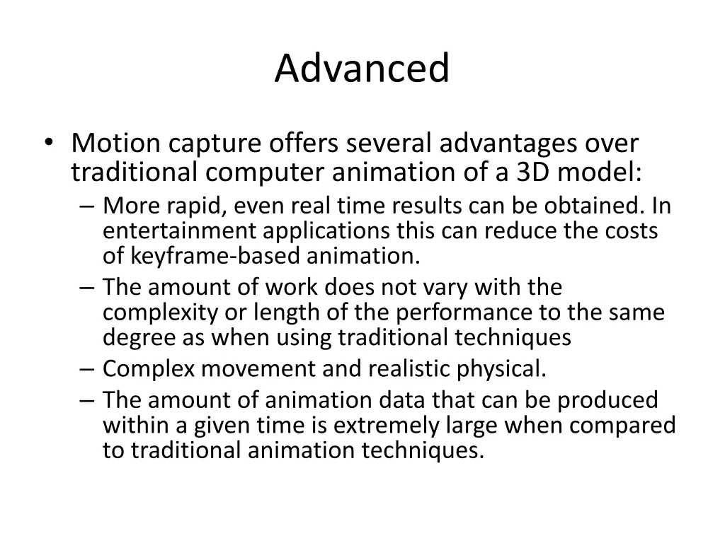 advanced
