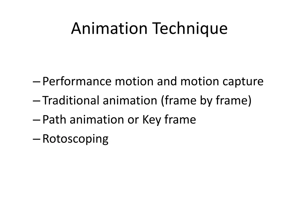 animation technique