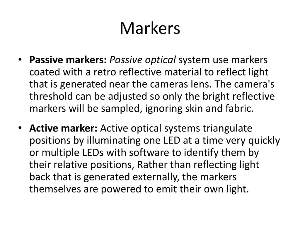 markers