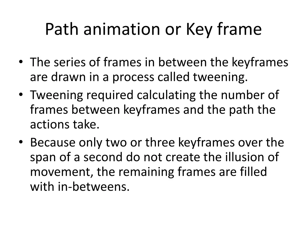 path animation or key frame 1
