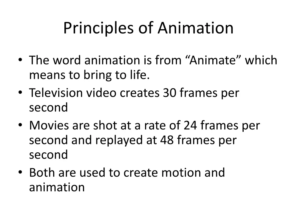 principles of animation