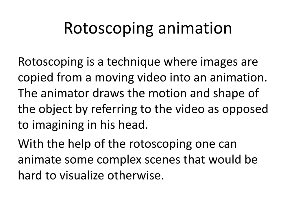 rotoscoping animation