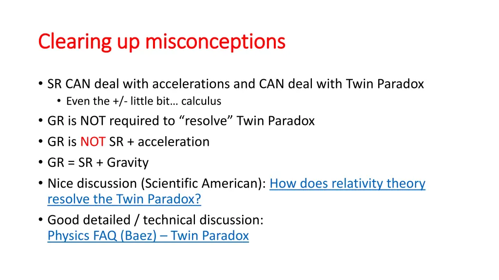 clearing up misconceptions clearing