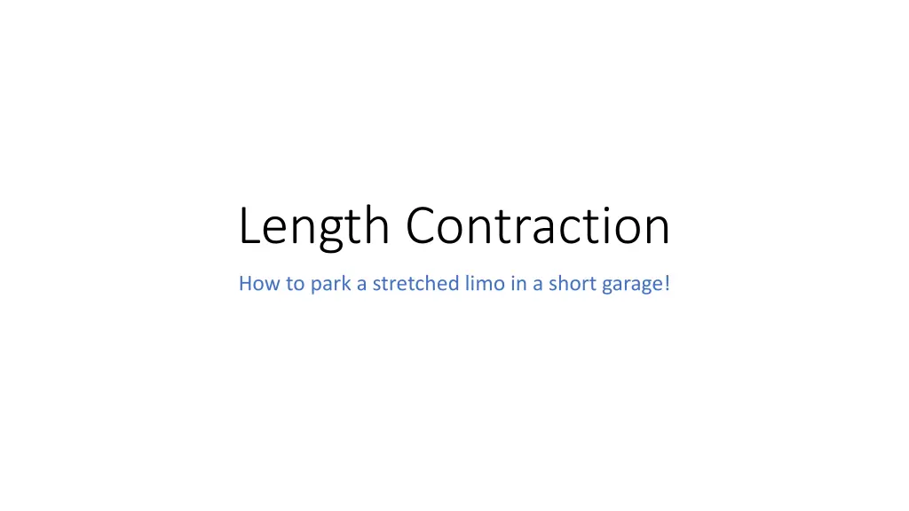 length contraction