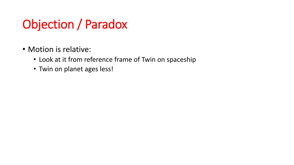 objection paradox objection paradox
