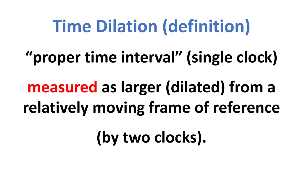 time dilation definition