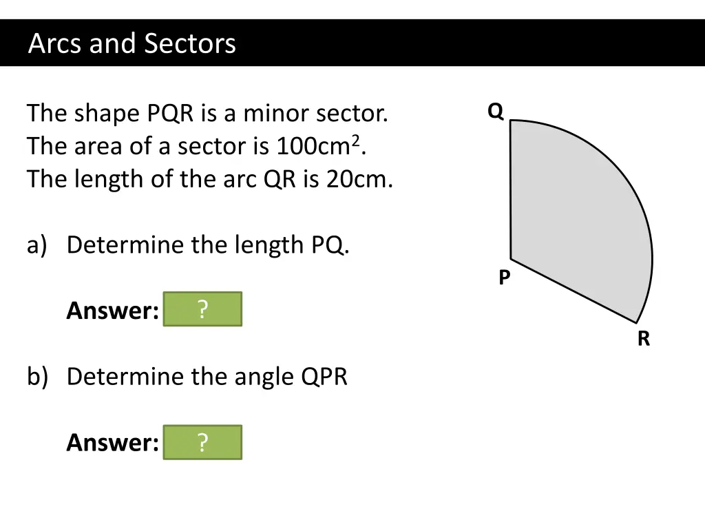 arcs and sectors 1