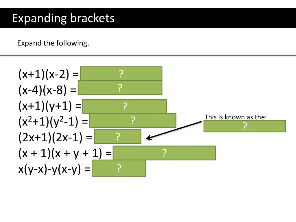 expanding brackets