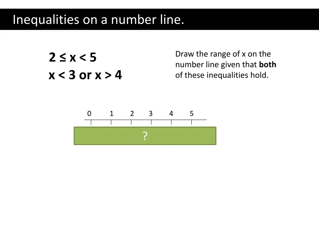 inequalities on a number line 1